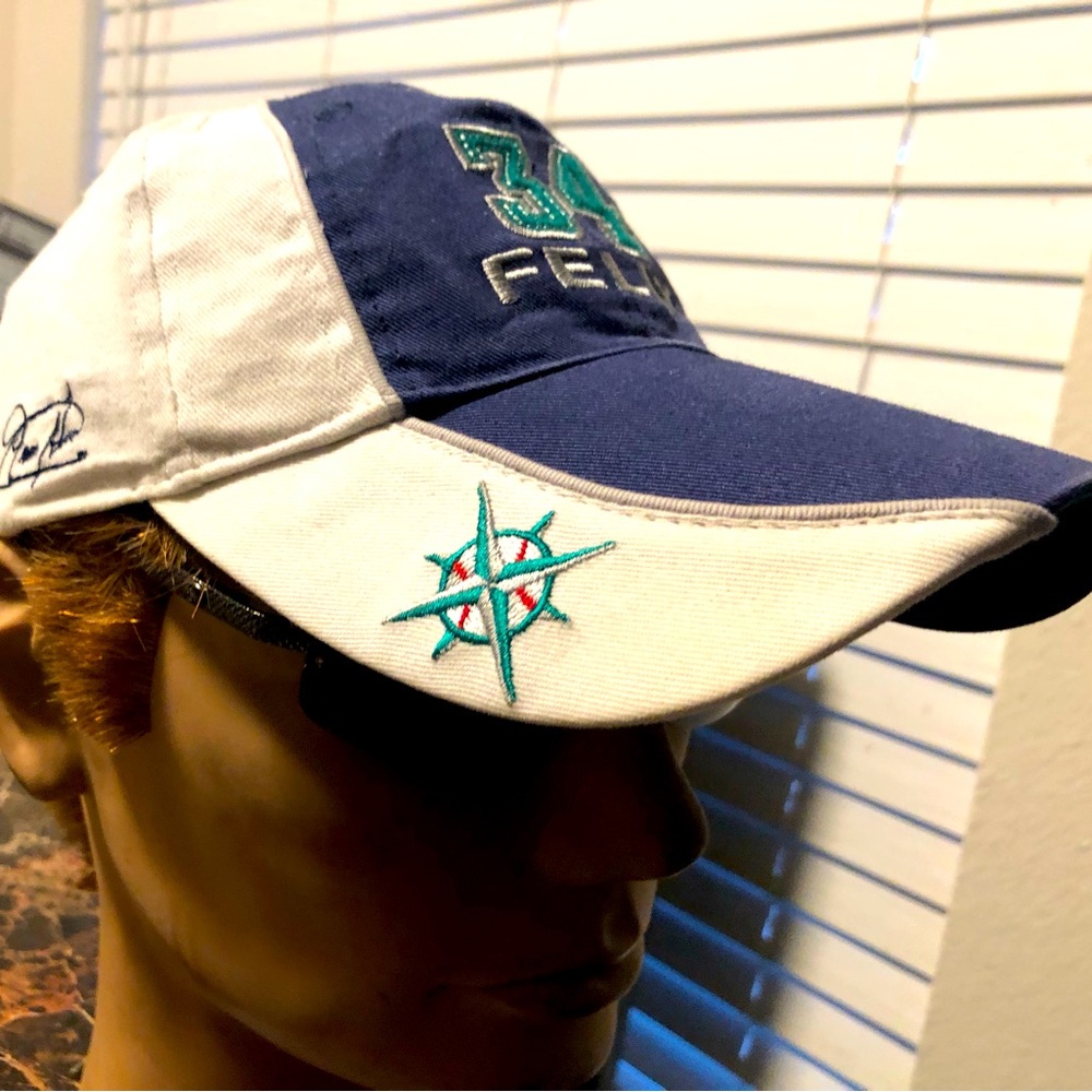 Seattle Mariners Hat Felix #34 Youth Boy’s Blue White Adjustable Baseball Cap